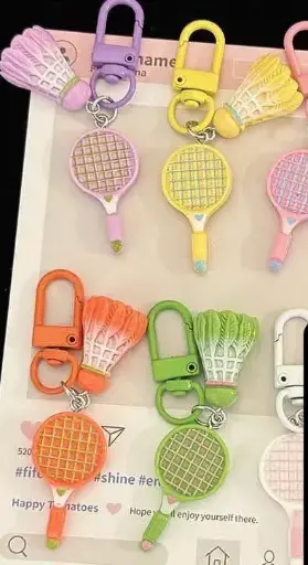 [P0178] Móc khoá hình cầu lông mini nhiều màu