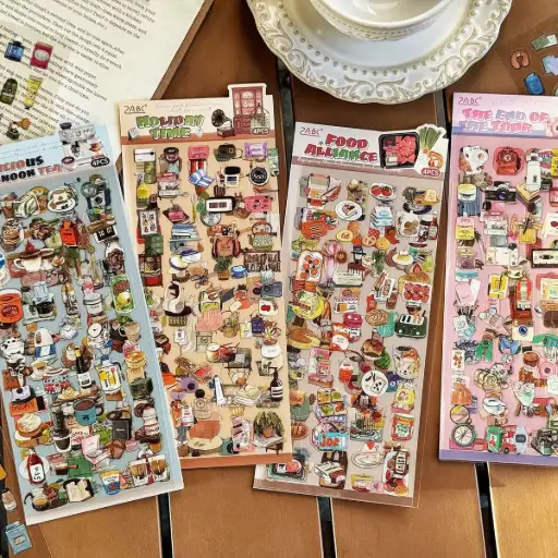 [P0552] SET 4 STICKER  ĐỜI SỐNG